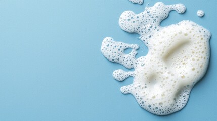 Light Blue Surface with Creamy Foam