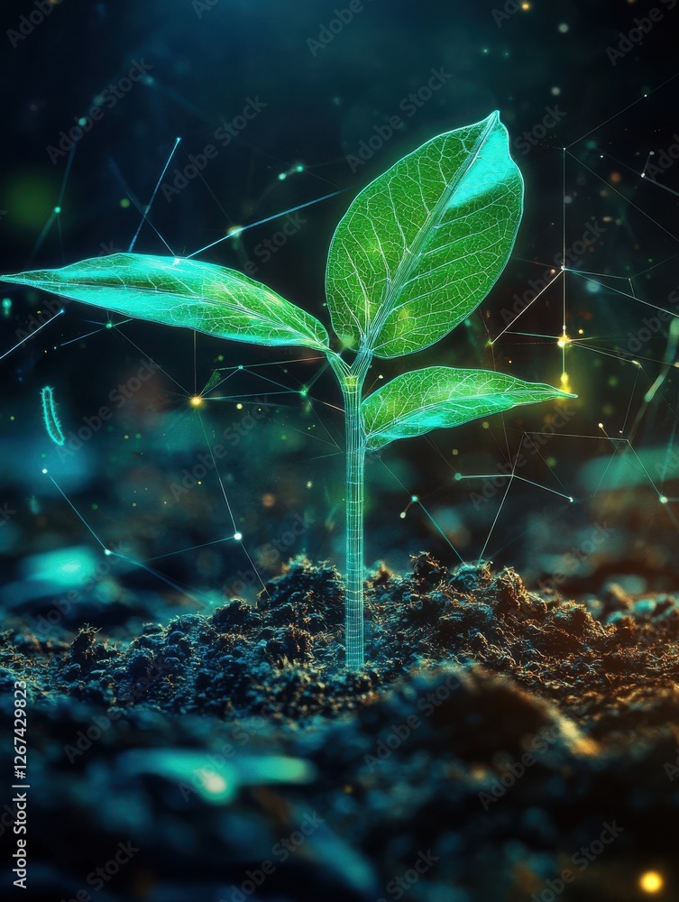 Poster harmony of nature and technology: sustainable seed planting and digital technology fusion in uhd ima