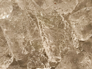 Macro View Of Crushed Ice Pieces With Rough Surface And Crystal Structure Images Of Ice