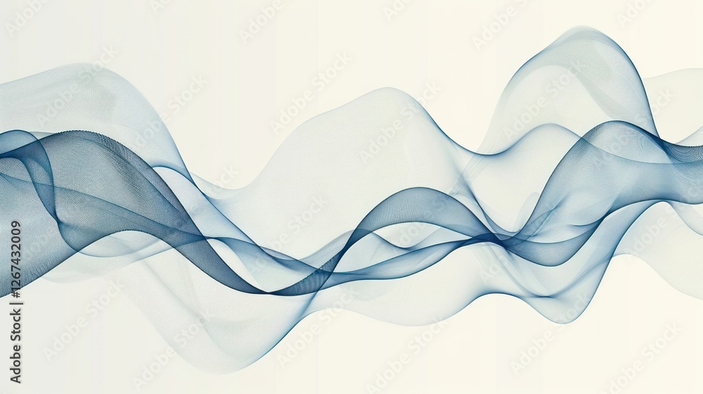 Poster a creative abstract vector waves, flowing across the canvas in a rhythmic pattern,