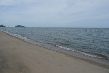 Sandy beach and sea for background