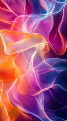 Obraz premium Dynamic Representation of Resonant Frequencies Amplifying Energy Through Colorful Sine Waves