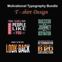 set of motivational typography t shirt bundle design vector illustration
