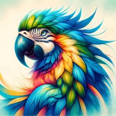 Obraz premium blue and yellow macaw