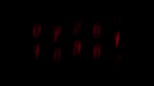 5 Spinning Numeric Slots &ndash; Red Digits Stopping at 69420 on Black Background