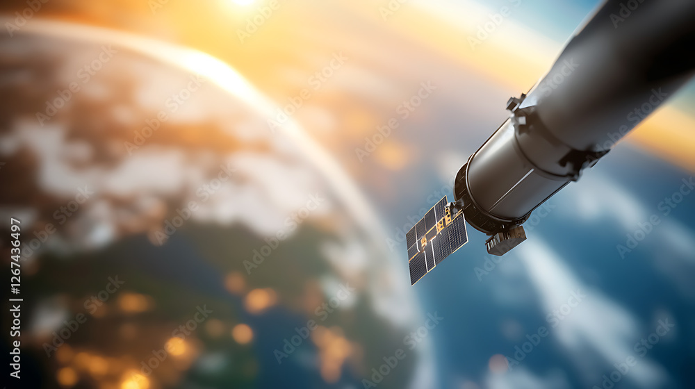 Aufkleber satellite innovation harnessing ai technology and machine learning in space earth observation high-t