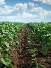 Soil enriched by green manure cover crops, regenerative agriculture method