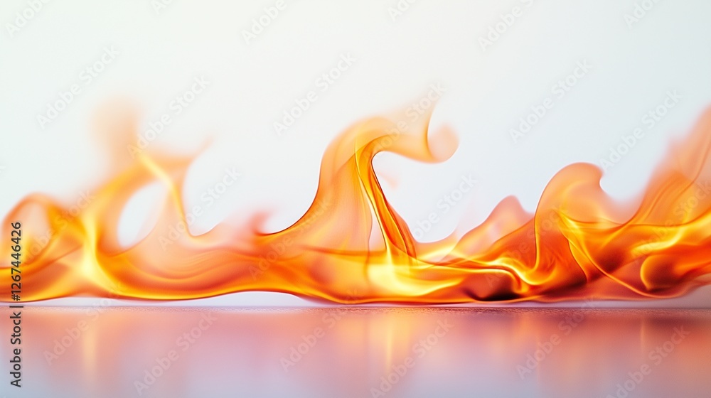 Aufkleber close up shot of fire. a firework display decorated with flames. white project with a white backgrou