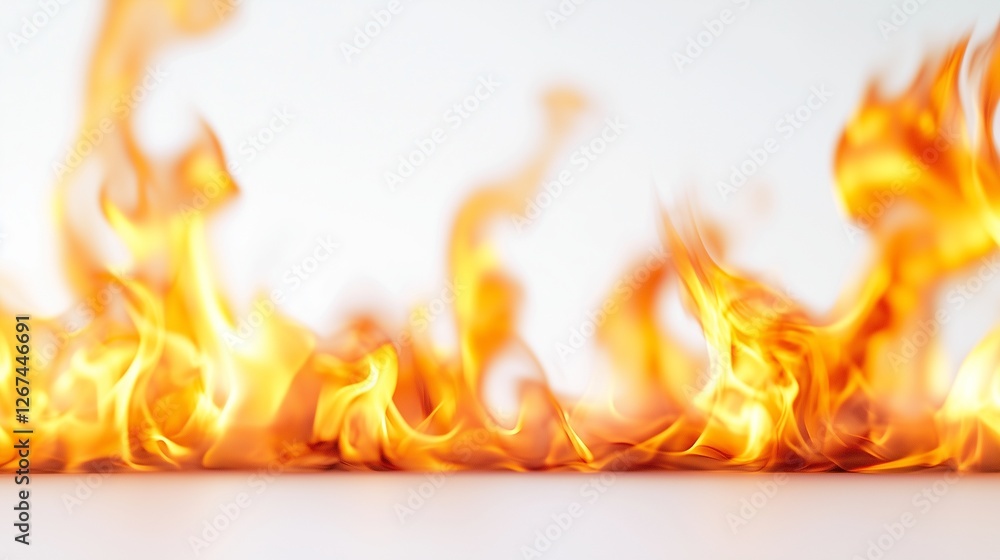 Aufkleber close up shot of fire. a firework display decorated with flames. white project with a white backgrou