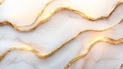 Golden swirls on marble texture, elegant background