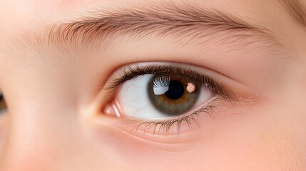 Obraz premium Close-Up View of a Child's Eye with Natural Reflection and Detail