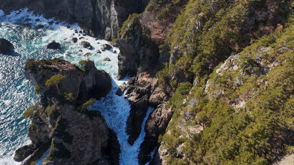 北山崎 南展望台（空撮） - 岩手県下閉伊郡田野畑村,日本
