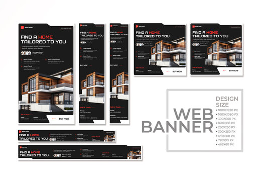 Real Estate Agency Web Banner Layout