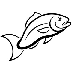 vector illustration of a fish