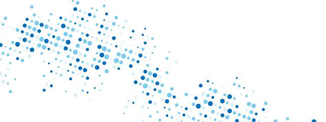 Abstract blue background with a dot texture and chaotic mosaic ornament. Linear pattern of small dots included. Ideal for banners, posters, websites, and social media frames. Vector illustration