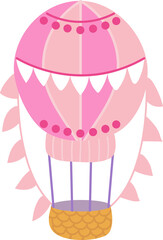 Colorful Hot Air Balloon Illustration