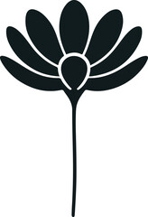 Flower vector silhouettes