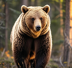 Obraz premium brown bear in the forest