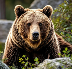 Fototapeta premium brown bear portrait