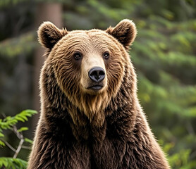 Obraz premium brown bear in the forest