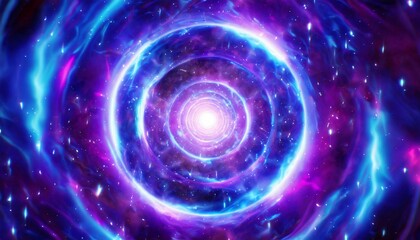 Glowing Colorful Neon Dimensional Portal Effect Background