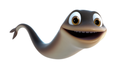 funny octopus isolated on white background 