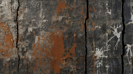 Obraz premium Grunge Wall with Peeling Paint and Rough Texture