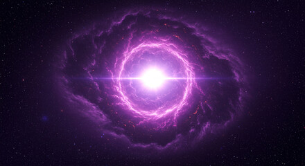 Fototapeta premium Swirling in Infinity: The Purple Cosmic Vortex