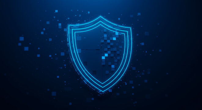 Cyber Shield: Digital Security, Data Protection, and Glowing Innovation in a Secure, Tech-Driven World - Powered by Adobe