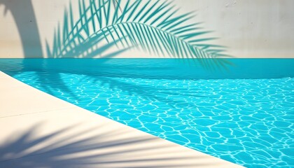 Fototapeta premium Serene Poolside Escape: Tropical Getaway