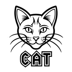 Fototapeta premium Cat Logo Design Vector. Stylish Feline Silhouettes & Icon Set.