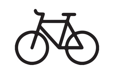 Bicycle simple icon isolated on transparent background. Modern and editable bicycle icon. 