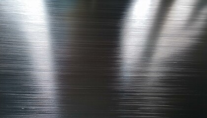 A close-up of brushed aluminum or stainless steel surface with fine linear textures, industrial aesthetics
