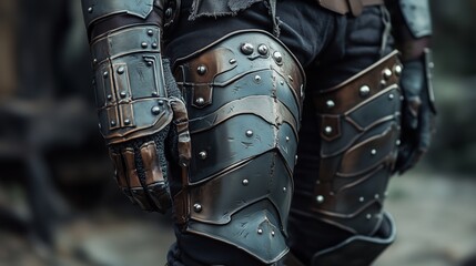 Metal armor of medieval knights