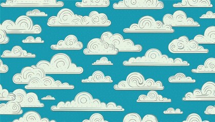 Obraz premium cloud seamless pattern