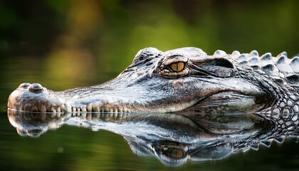 Obraz premium alligator face concept