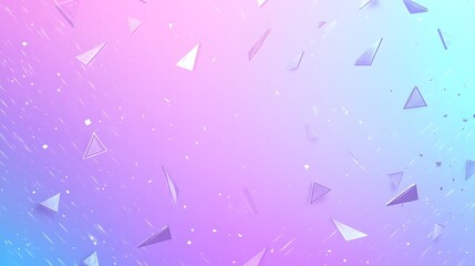 Abstract Pastel Background With Floating Triangles