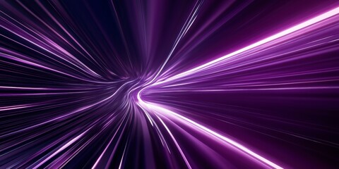 Abstract neon light trails in motion, futuristic digital speed background