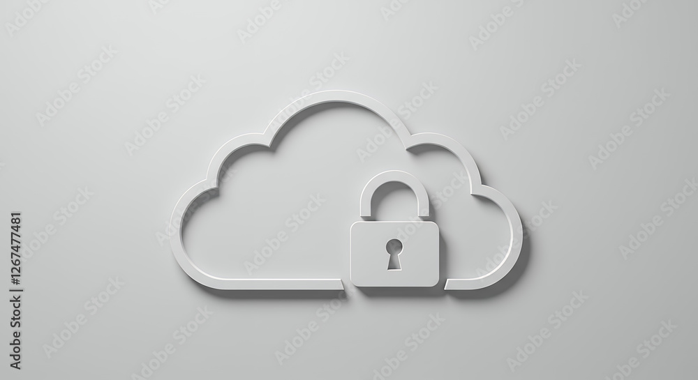 Poster secure cloud storage: data protection & cyber security in a safe digital space - privacy, encryption