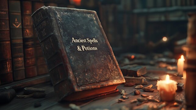 ncient Book Candlelight Mysterious Historical Library Atmosphere Vintage Literature Knowledge Antique Reading Collection
