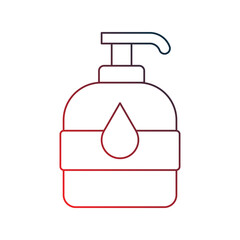 lotion gradient outline icon with white background vector stock illustration