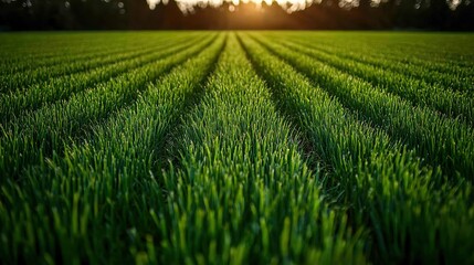 green field of wheat