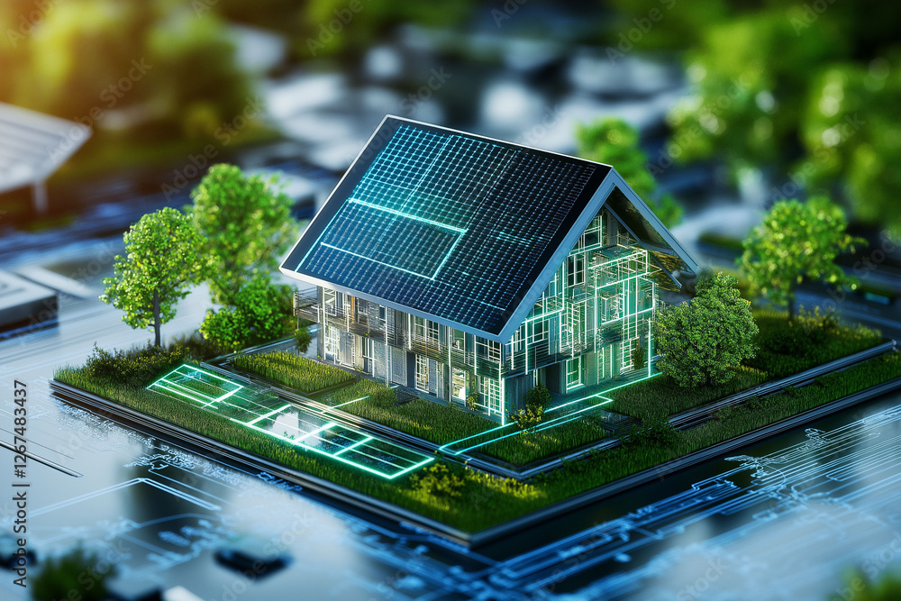 Poster net zero efficiency neutrality. ai energy efficiency monitoring image for net zero solutions.