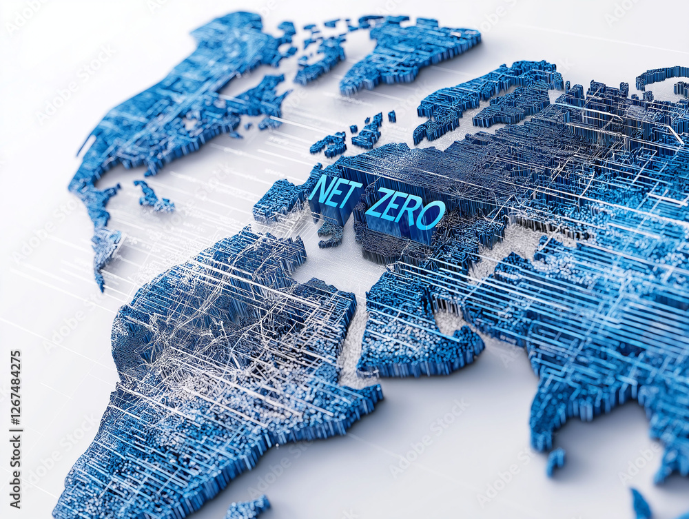 Poster net zero efficiency neutrality. decentralized renewable energy solutions for achieving net-zero emis