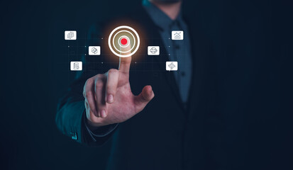 Business Strategies and Competitive Advantage, Banking and Finance,  The path to success. goal, strategy, success, target, aim, futuristic, marketing.