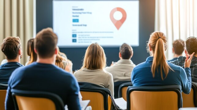 Online business webinar with slides and interactive QA