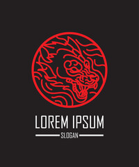 emblem monster logo icon for halloween sign