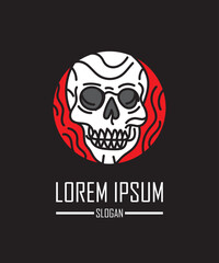 emblem monster logo icon for halloween sign