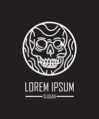 emblem monster logo icon for halloween sign