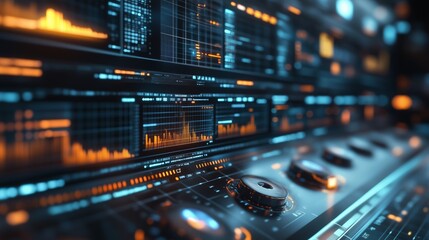 Obraz premium Future Technology Control Center